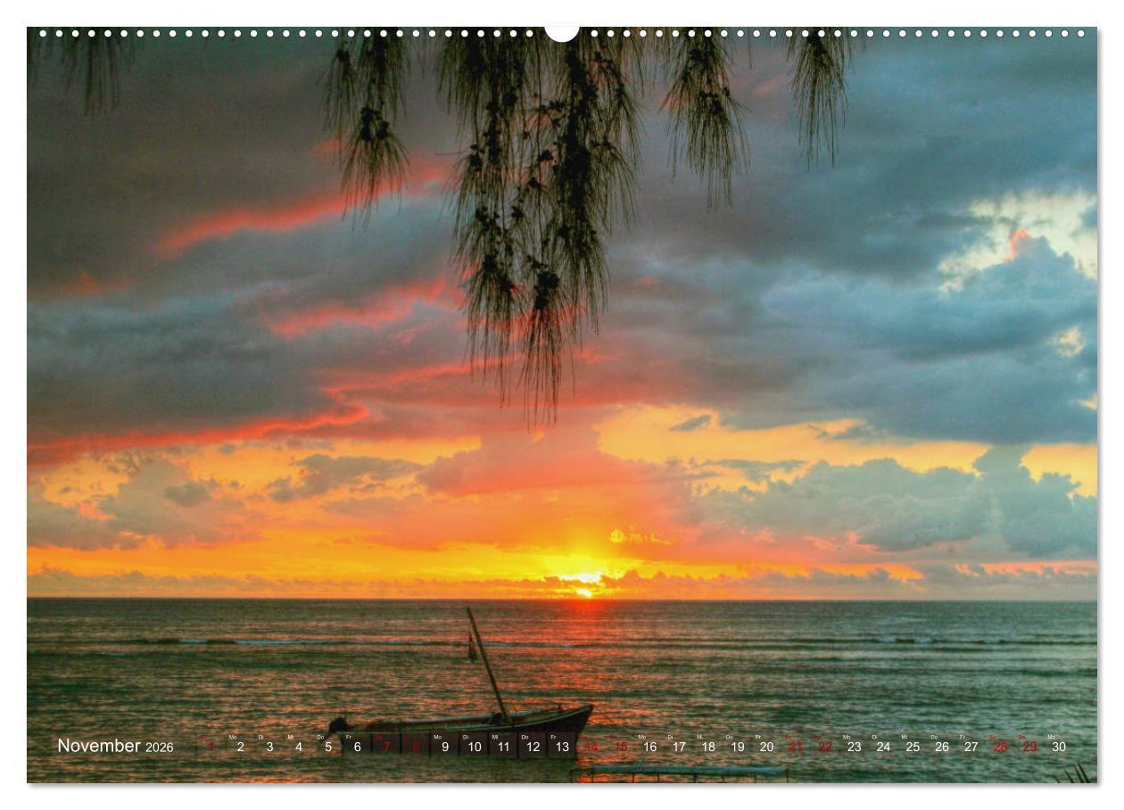 Beispielinhalt (Bild) Mauritius - Die Perle im Indischen Ozean (Wandkalender 2026 DIN A2 quer), CALVENDO Monatskalender