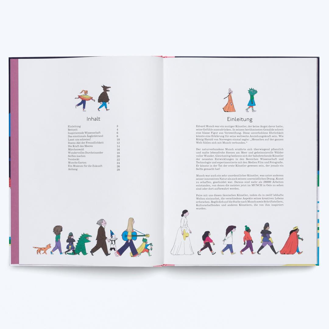 Beispielinhalt (Bild) Munch ist weg. Finde den Künstler, seine Familie, Freunde und Anhänger