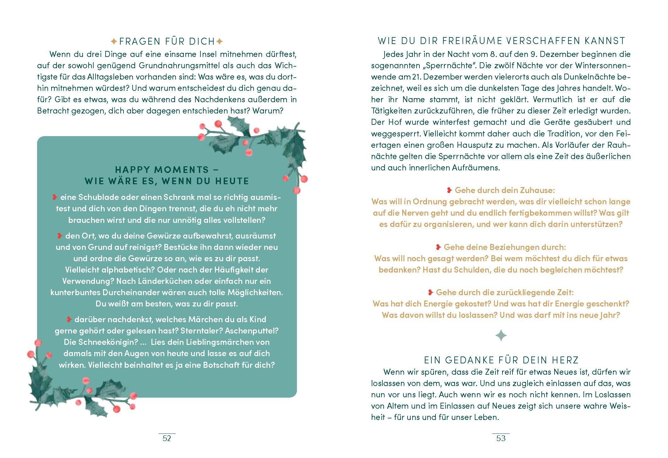 Beispielinhalt (Bild) Dein Advent - 24 Glücksmomente nur für dich