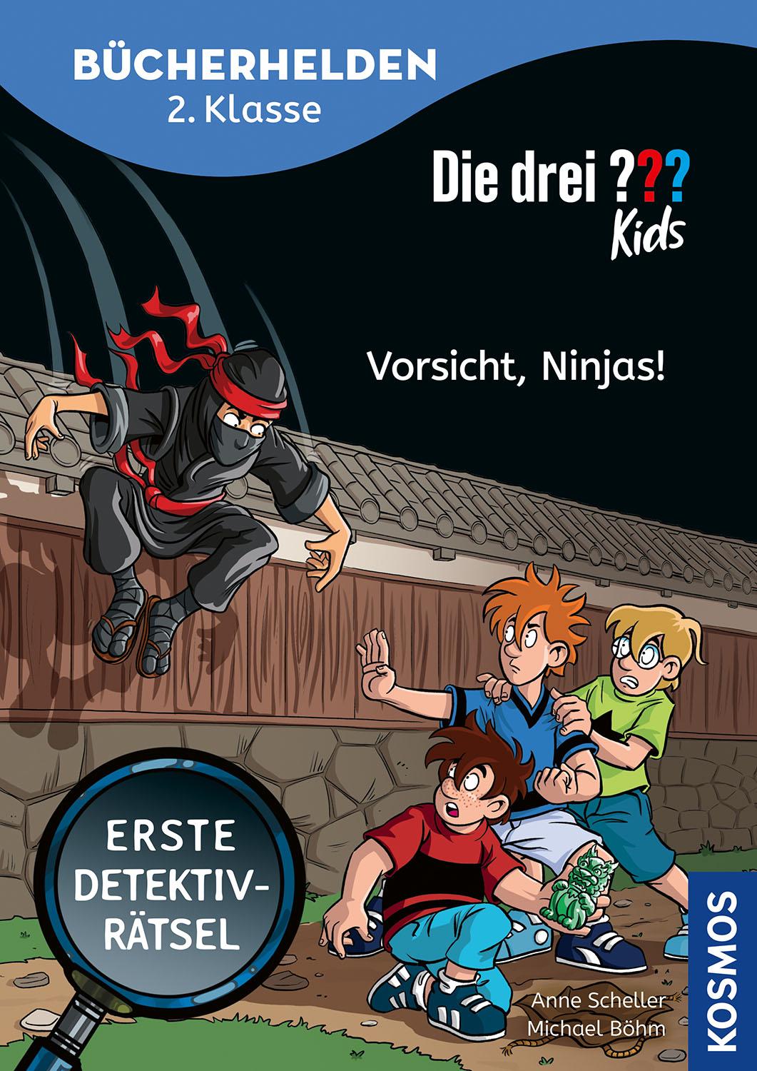 Vorderes Coverbild Die drei ??? Kids, Bücherhelden 2. Klasse, Vorsicht, Ninjas!