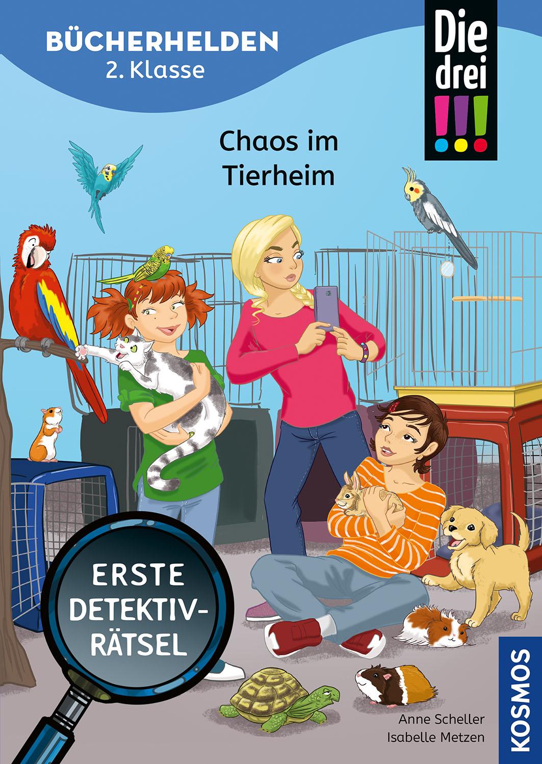 Vorderes Coverbild Die drei !!!, Bücherhelden 2. Klasse, Chaos im Tierheim