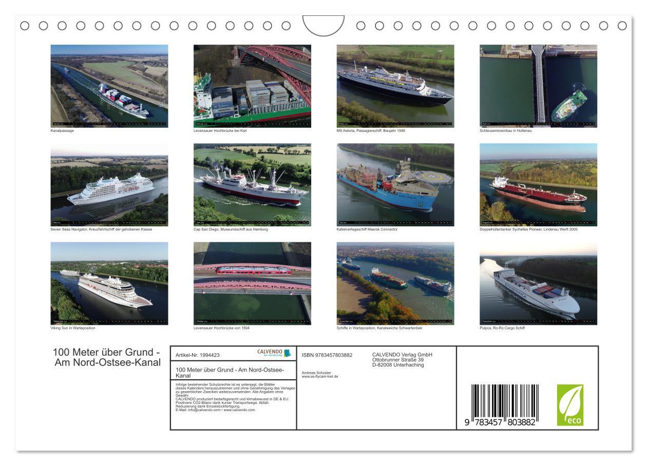 Beispielinhalt (Bild) 100 Meter über Grund - Am Nord-Ostsee-Kanal (Wandkalender 2026 DIN A4 quer), CALVENDO Monatskalender