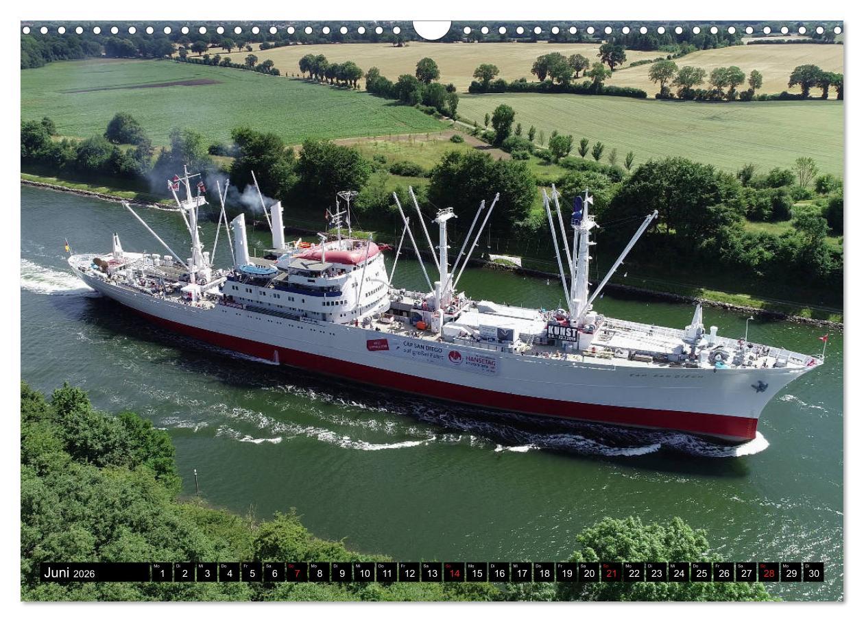 Beispielinhalt (Bild) 100 Meter über Grund - Am Nord-Ostsee-Kanal (Wandkalender 2026 DIN A3 quer), CALVENDO Monatskalender