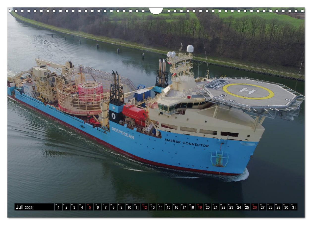 Beispielinhalt (Bild) 100 Meter über Grund - Am Nord-Ostsee-Kanal (Wandkalender 2026 DIN A3 quer), CALVENDO Monatskalender