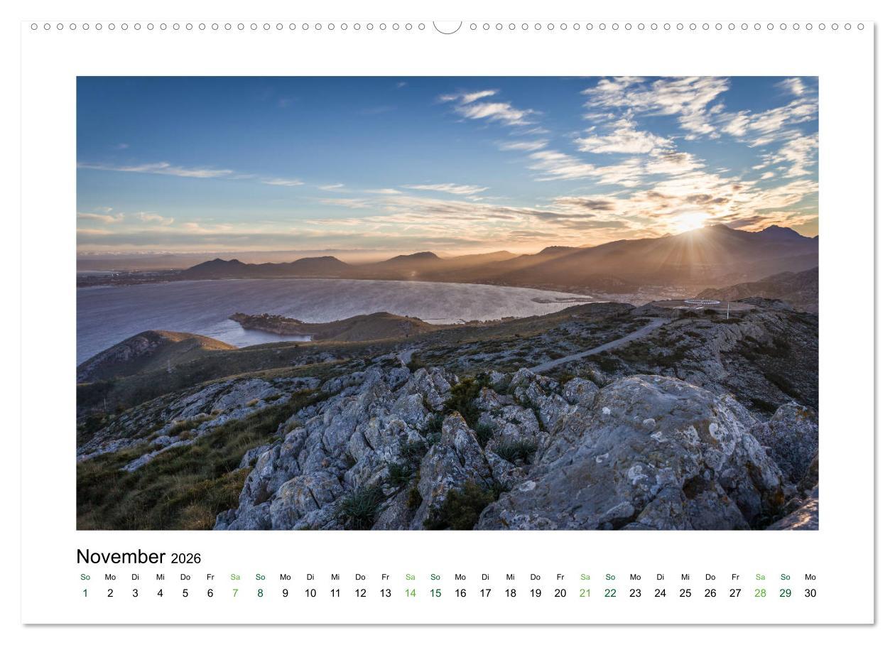 Beispielinhalt (Bild) Sehnsucht nach Mallorca (Wandkalender 2026 DIN A2 quer), CALVENDO Monatskalender
