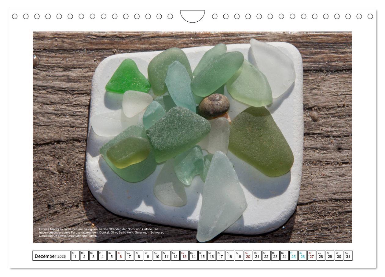 Beispielinhalt (Bild) Meerglas - Juwelen der Meeres (Wandkalender 2026 DIN A4 quer), CALVENDO Monatskalender