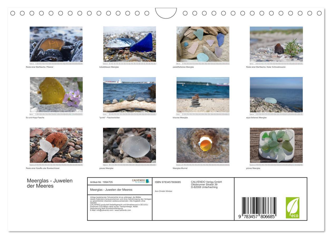 Beispielinhalt (Bild) Meerglas - Juwelen der Meeres (Wandkalender 2026 DIN A4 quer), CALVENDO Monatskalender