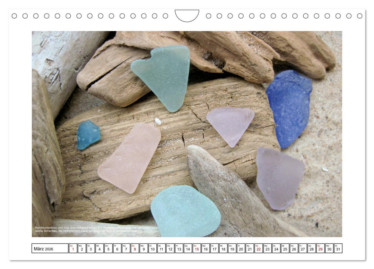 Beispielinhalt (Bild) Meerglas - Juwelen der Meeres (Wandkalender 2026 DIN A4 quer), CALVENDO Monatskalender