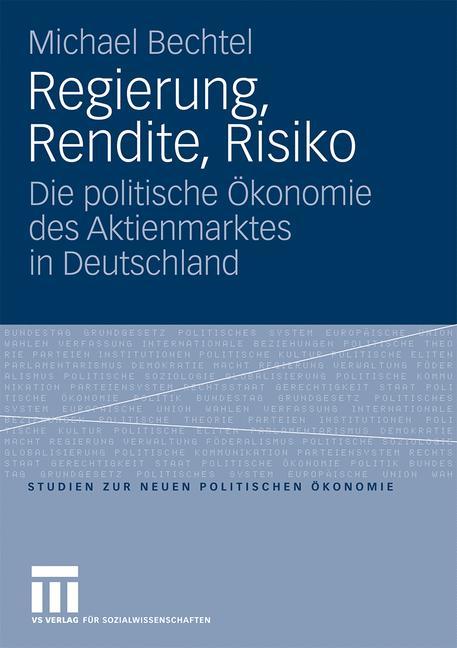 Vorderes Coverbild Regierung, Rendite, Risiko