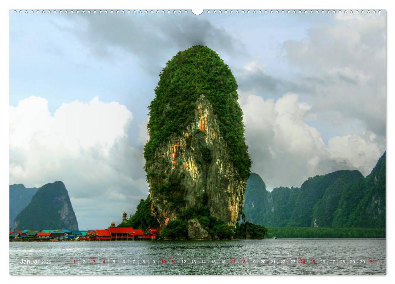 Beispielinhalt (Bild) Thailands Süden (Wandkalender 2026 DIN A2 quer), CALVENDO Monatskalender