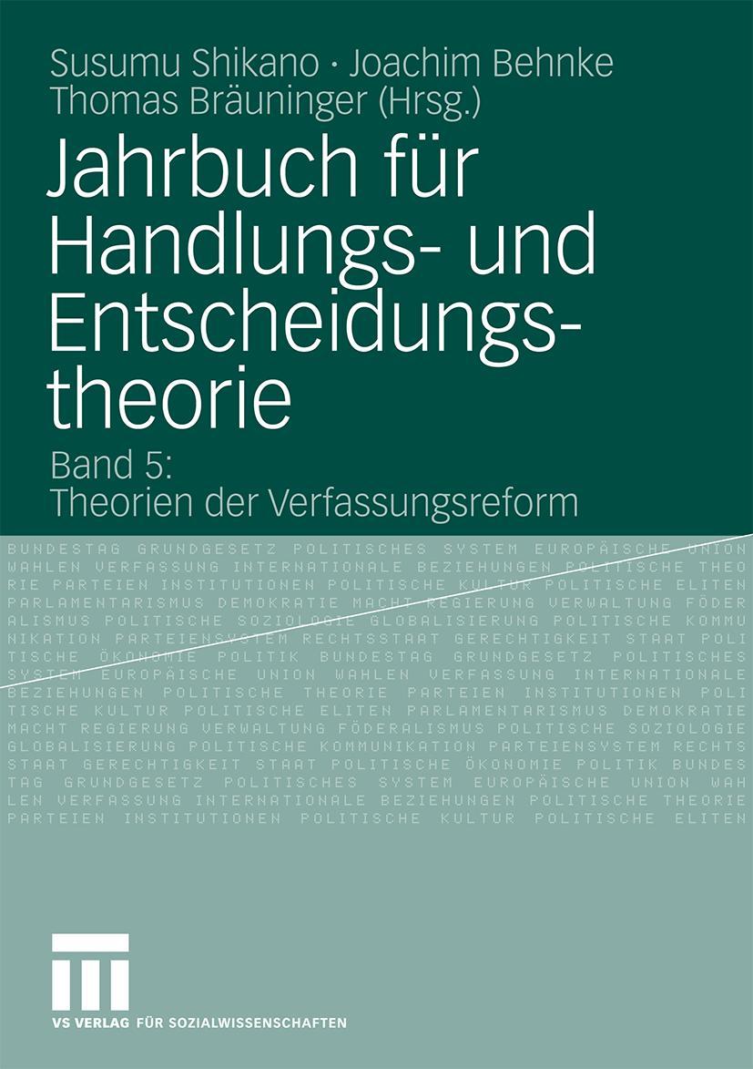Vorderes Coverbild Jahrbuch für Handlungs- und Entscheidungstheorie