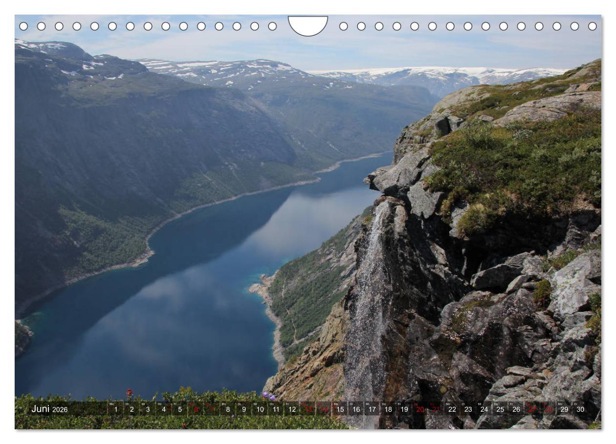 Beispielinhalt (Bild) Norwegen 2026 - Im Land der Fjorde, Fjelle und Trolle (Wandkalender 2026 DIN A4 quer), CALVENDO Monatskalender