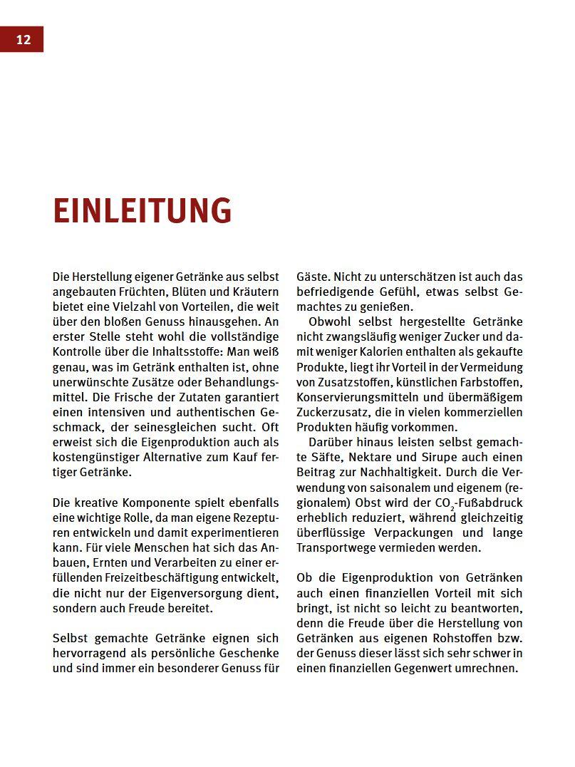 Beispielinhalt (Bild) Obstsäfte, Sirup & Nektar