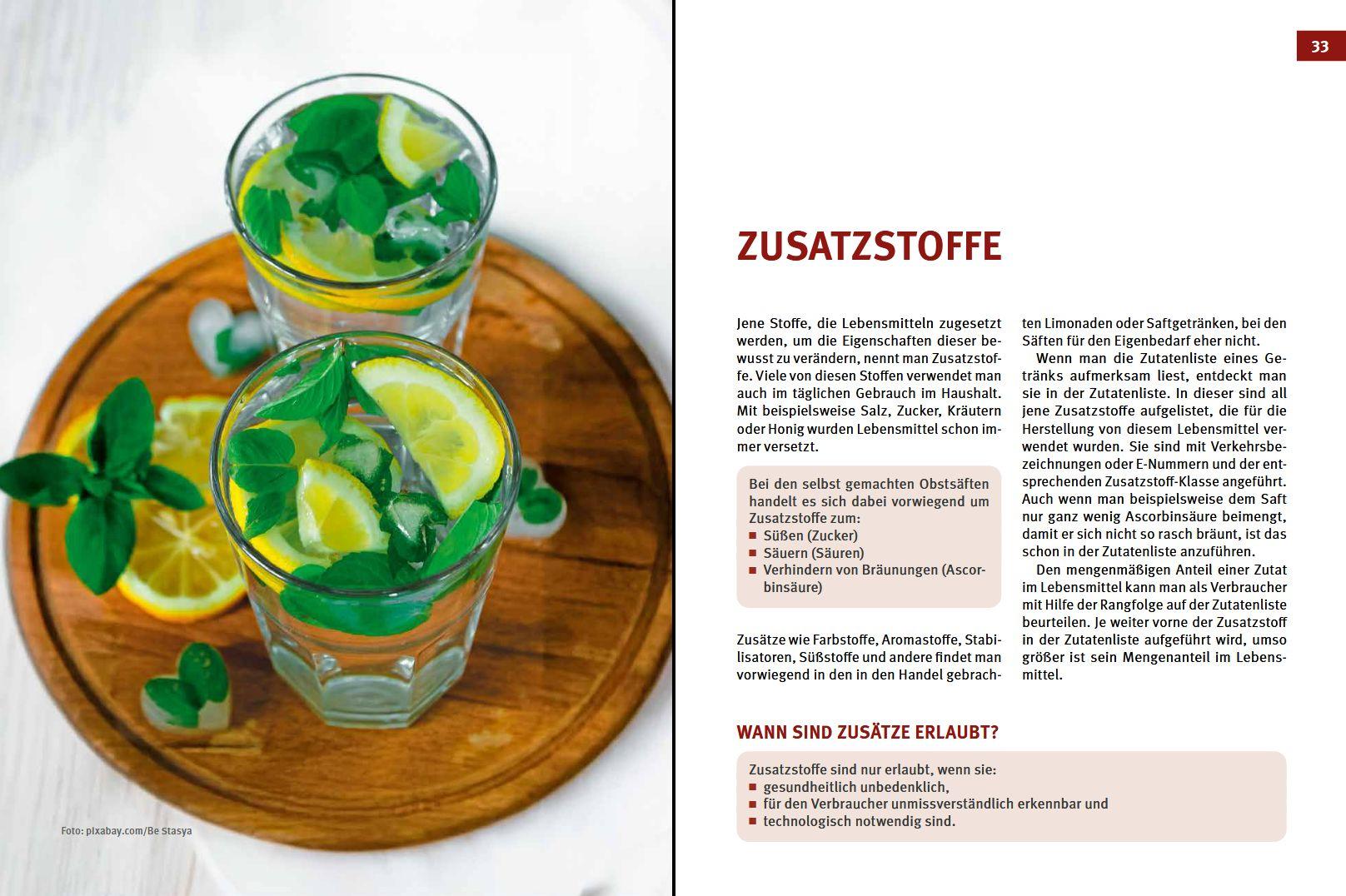 Beispielinhalt (Bild) Obstsäfte, Sirup & Nektar