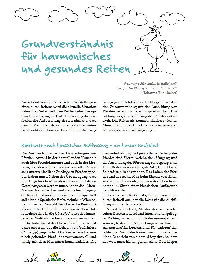 Beispielinhalt (Bild) Die Ganzheitliche Reitpädagogik nach Dell'mour