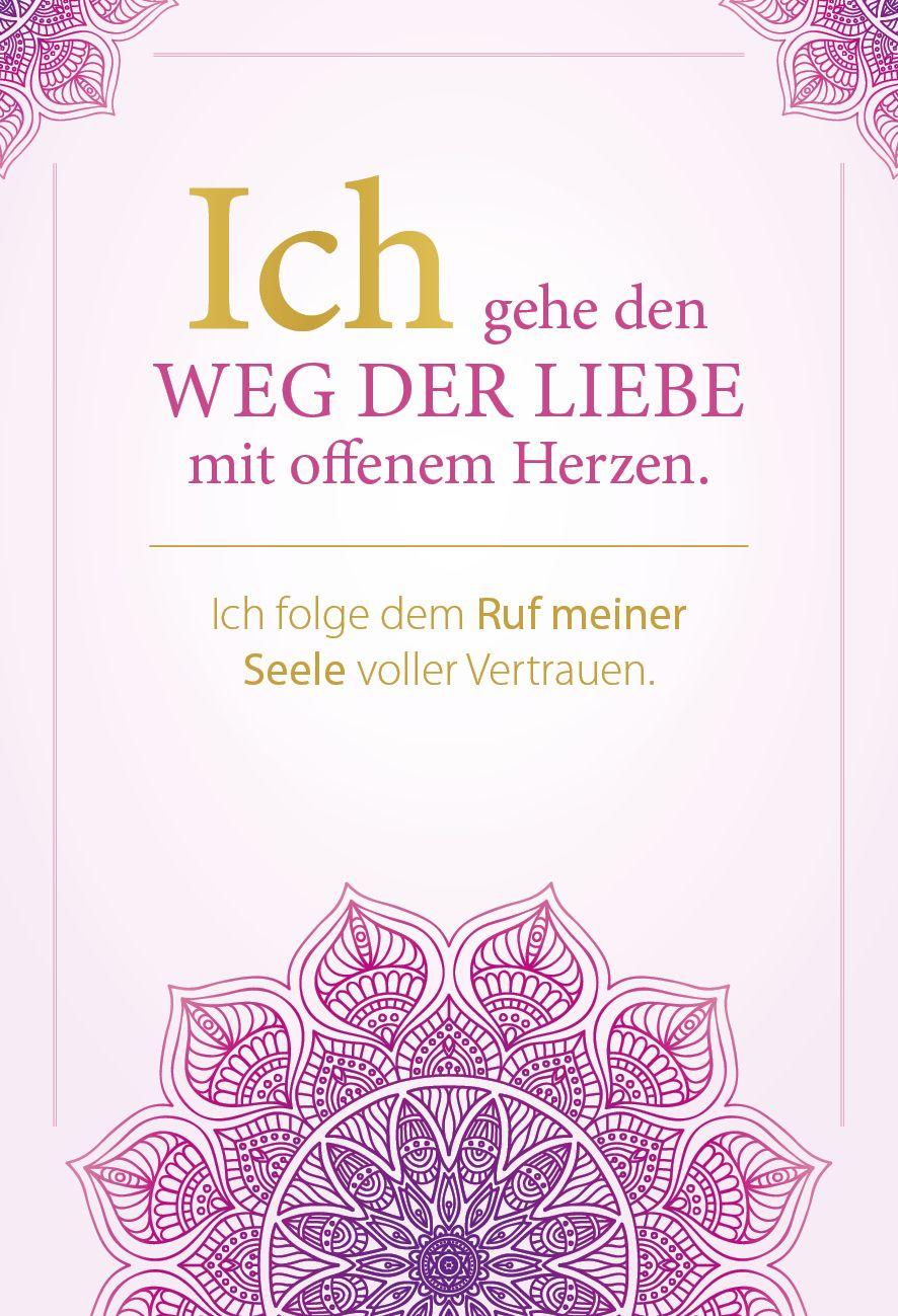 Beispielinhalt (Bild) Sei du selbst, und lebe deine ganze Kraft - Meditationskarten für ein selbstbestimmtes Leben in Freiheit und Liebe