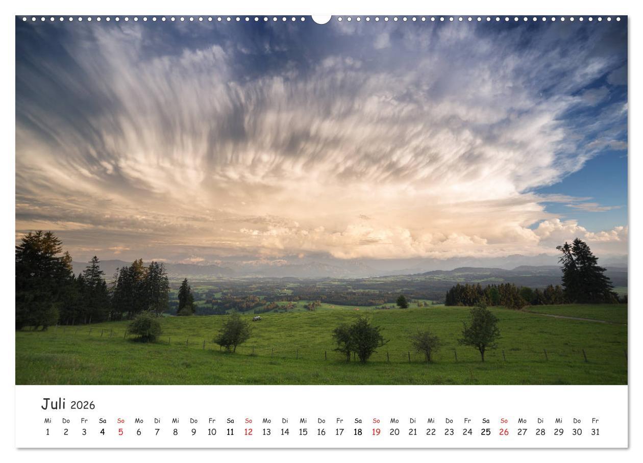 Beispielinhalt (Bild) Gewitterwelten (hochwertiger Premium Wandkalender 2026 DIN A2 quer), Kunstdruck in Hochglanz