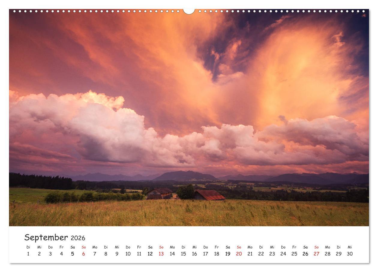 Beispielinhalt (Bild) Gewitterwelten (hochwertiger Premium Wandkalender 2026 DIN A2 quer), Kunstdruck in Hochglanz