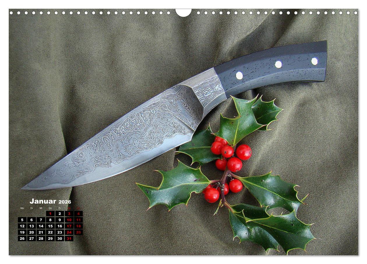 Beispielinhalt (Bild) Messer - Leidenschaft in Stahl (Wandkalender 2026 DIN A3 quer), CALVENDO Monatskalender