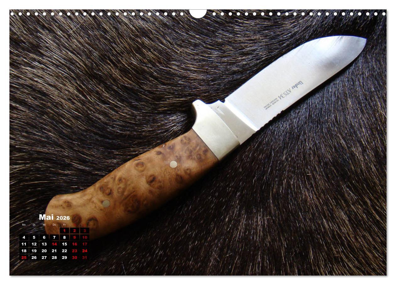 Beispielinhalt (Bild) Messer - Leidenschaft in Stahl (Wandkalender 2026 DIN A3 quer), CALVENDO Monatskalender