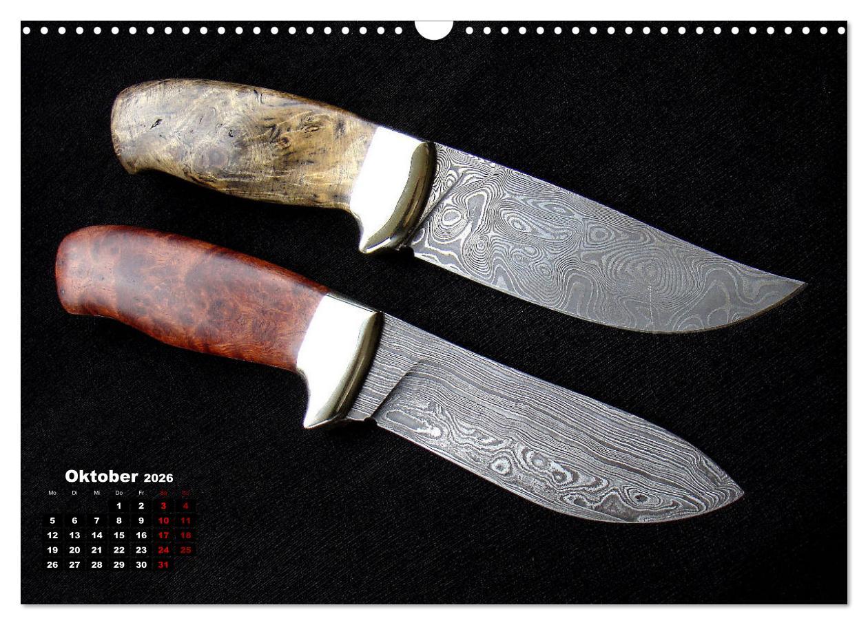 Beispielinhalt (Bild) Messer - Leidenschaft in Stahl (Wandkalender 2026 DIN A3 quer), CALVENDO Monatskalender
