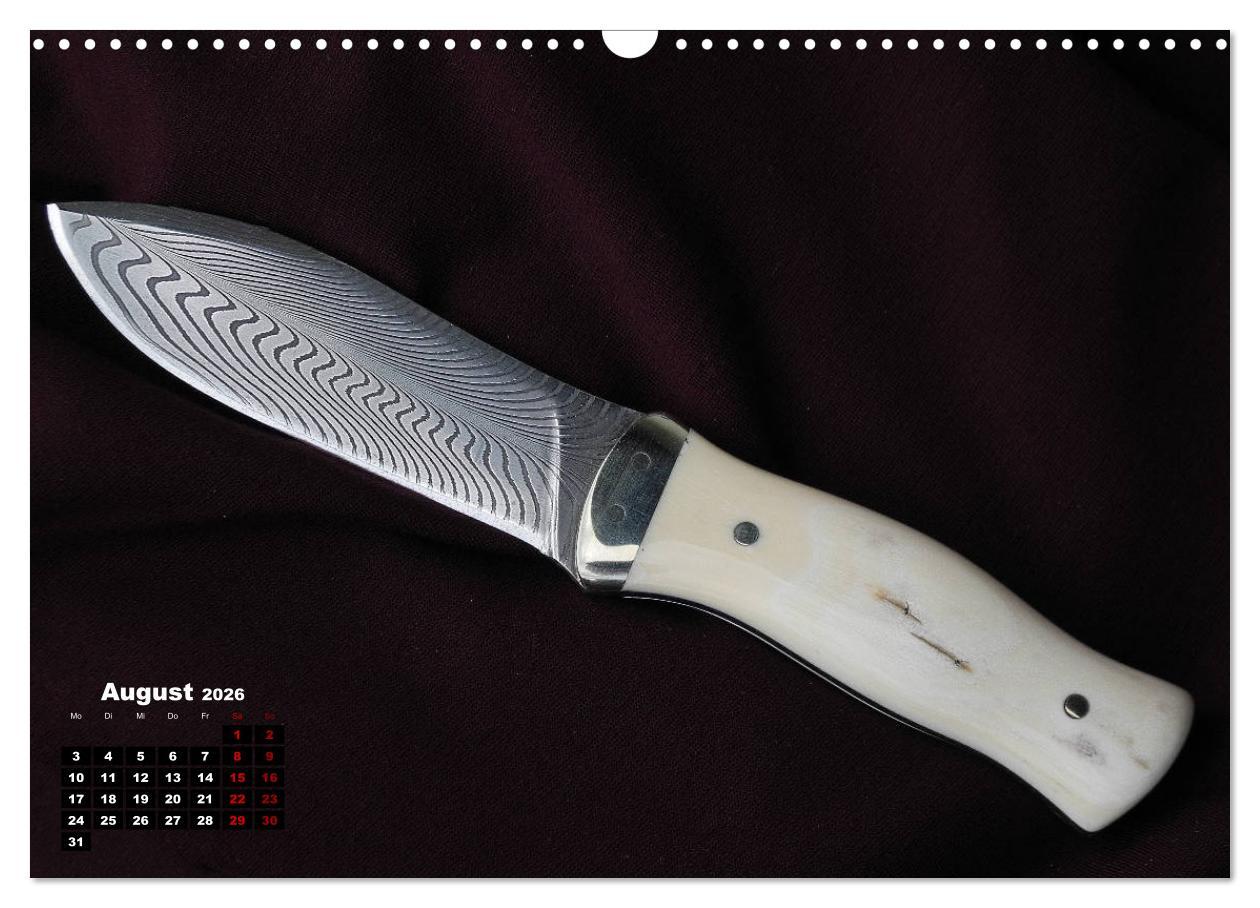 Beispielinhalt (Bild) Messer - Leidenschaft in Stahl (Wandkalender 2026 DIN A3 quer), CALVENDO Monatskalender