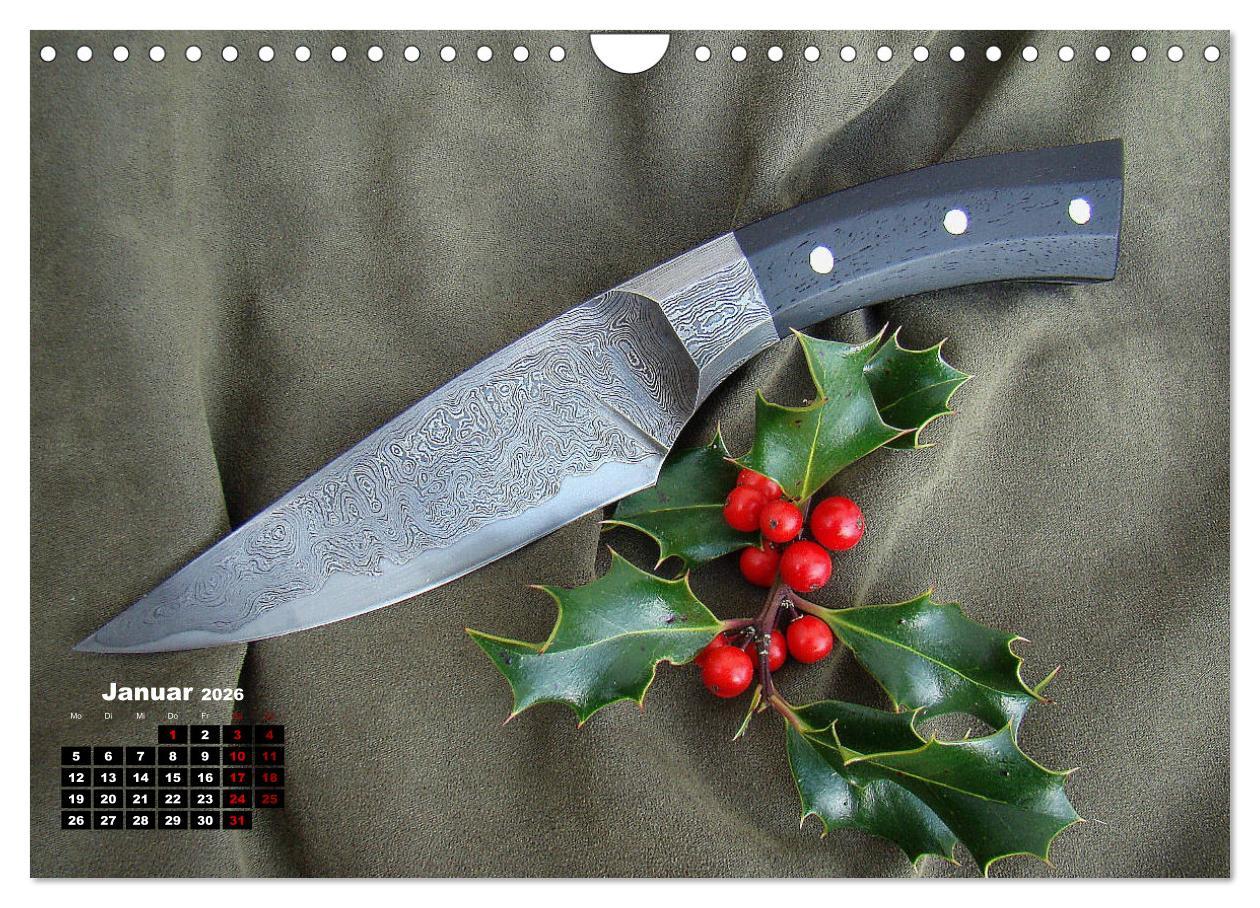 Beispielinhalt (Bild) Messer - Leidenschaft in Stahl (Wandkalender 2026 DIN A4 quer), CALVENDO Monatskalender