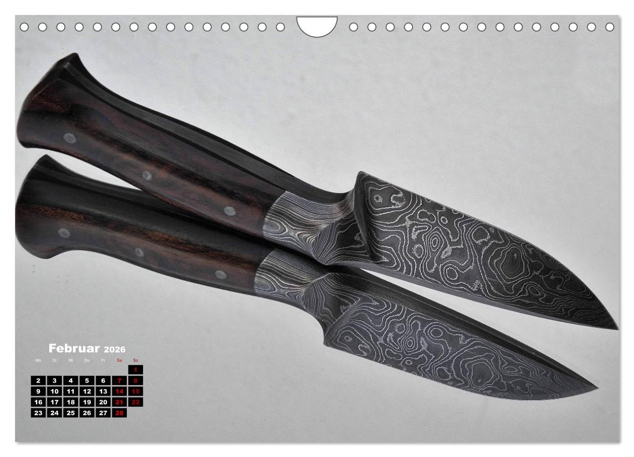 Beispielinhalt (Bild) Messer - Leidenschaft in Stahl (Wandkalender 2026 DIN A4 quer), CALVENDO Monatskalender