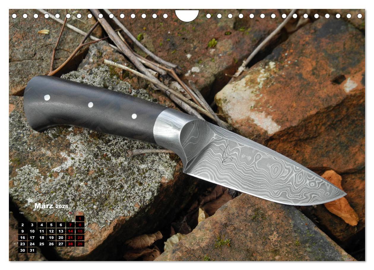 Beispielinhalt (Bild) Messer - Leidenschaft in Stahl (Wandkalender 2026 DIN A4 quer), CALVENDO Monatskalender