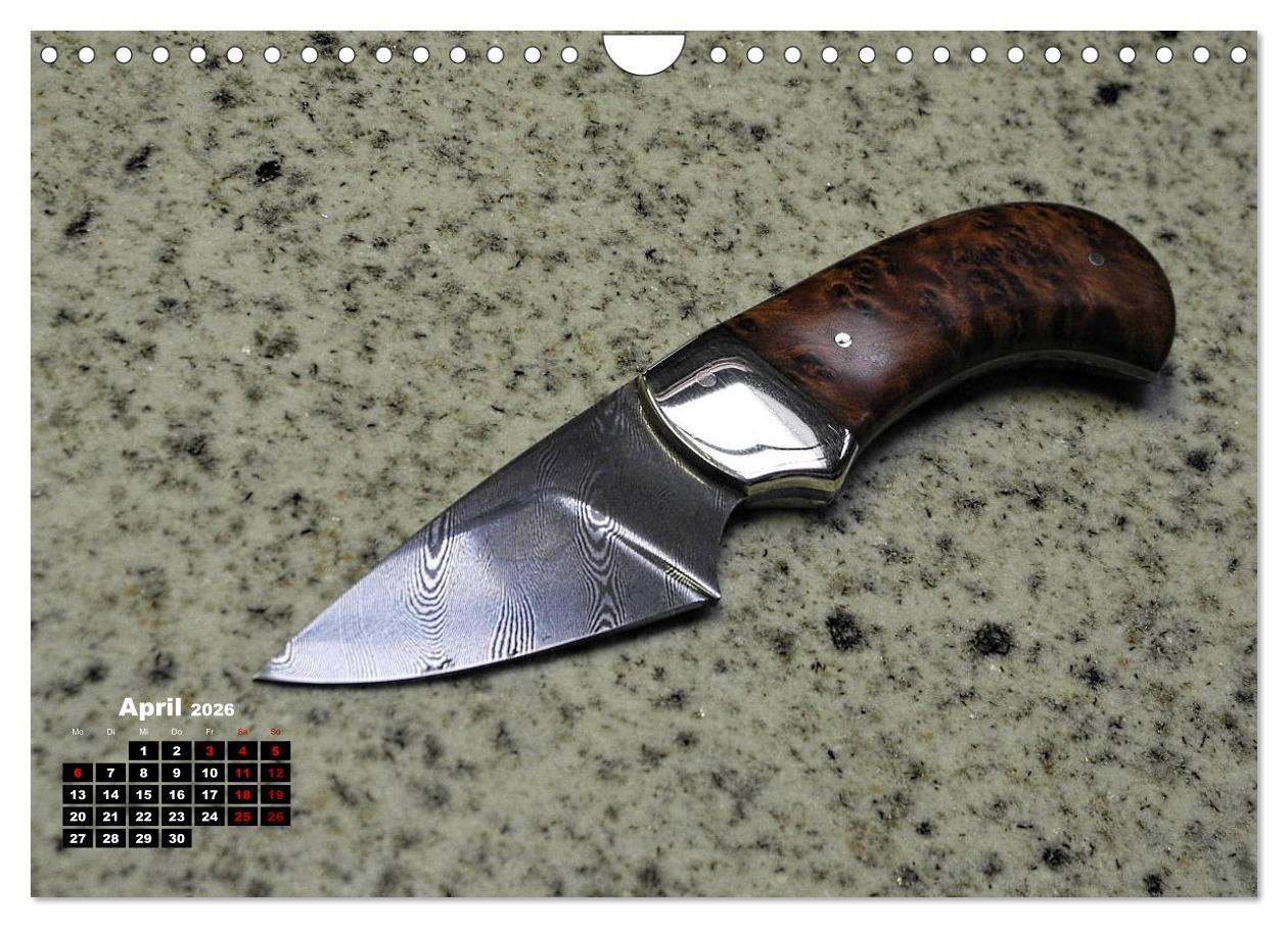 Beispielinhalt (Bild) Messer - Leidenschaft in Stahl (Wandkalender 2026 DIN A4 quer), CALVENDO Monatskalender
