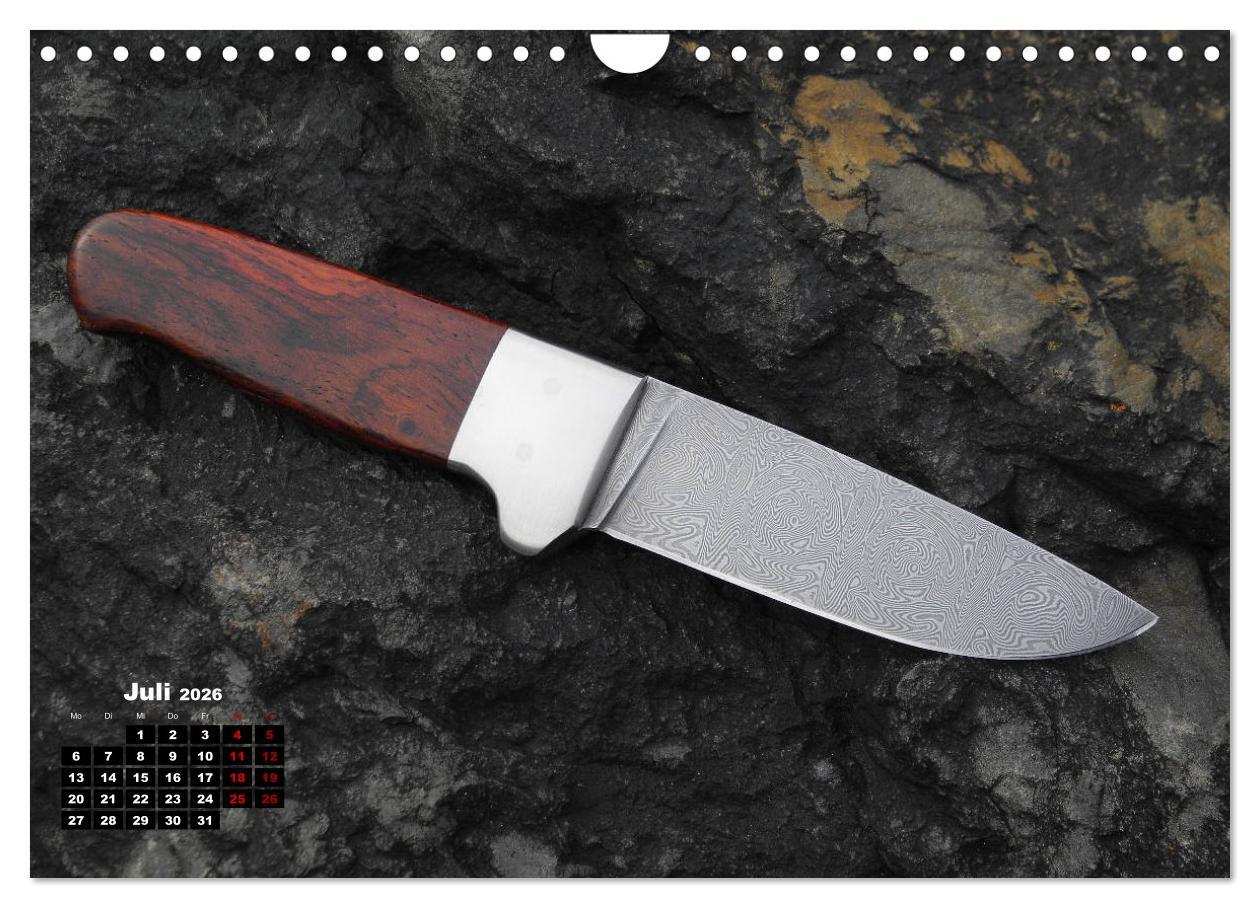 Beispielinhalt (Bild) Messer - Leidenschaft in Stahl (Wandkalender 2026 DIN A4 quer), CALVENDO Monatskalender