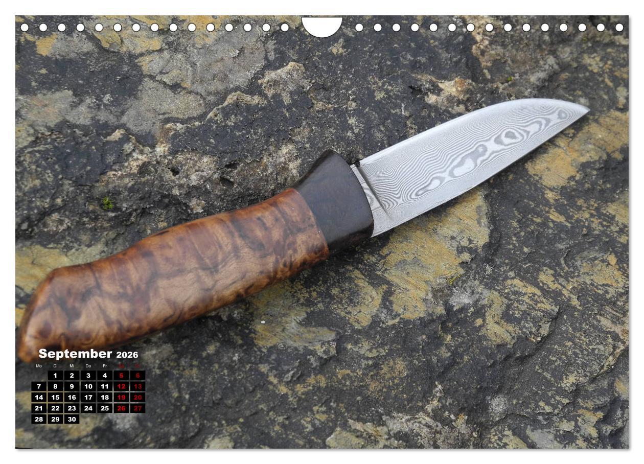 Beispielinhalt (Bild) Messer - Leidenschaft in Stahl (Wandkalender 2026 DIN A4 quer), CALVENDO Monatskalender