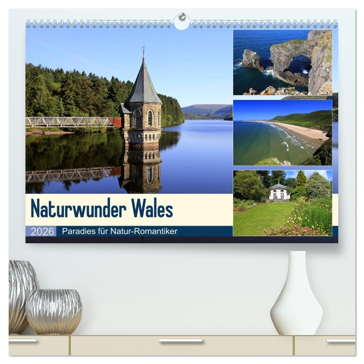 Vorderes Coverbild Naturwunder Wales (hochwertiger Premium Wandkalender 2026 DIN A2 quer), Kunstdruck in Hochglanz