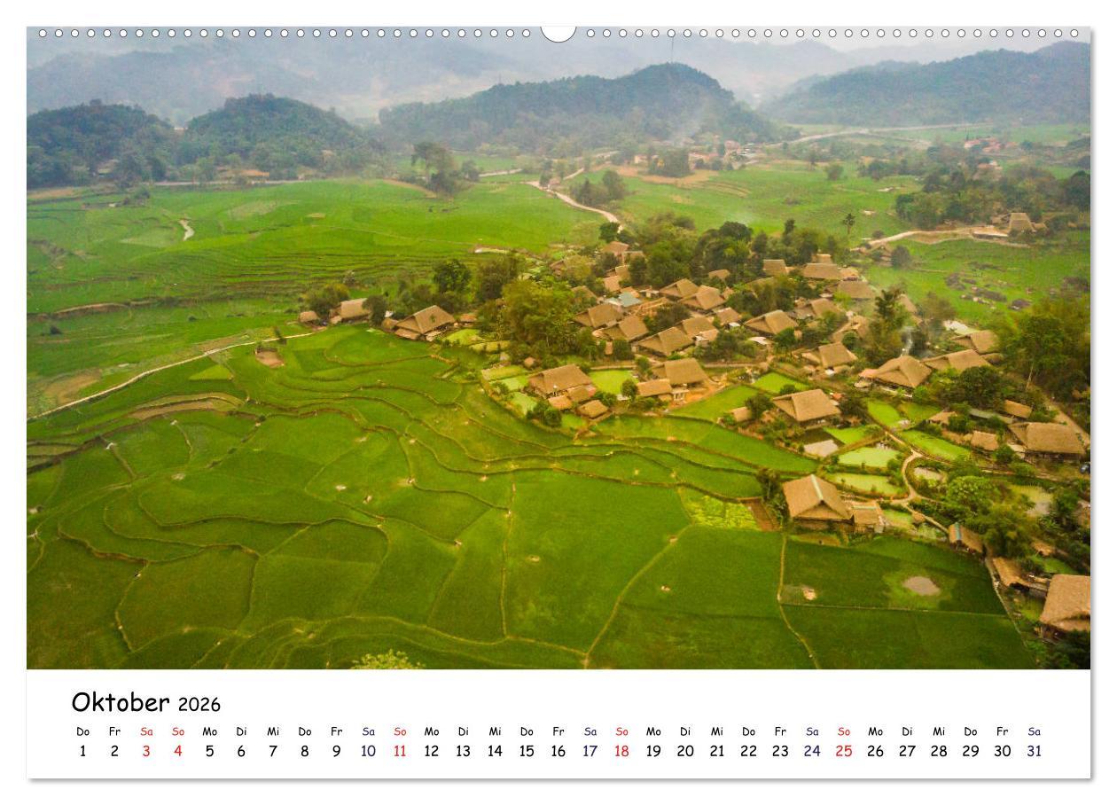 Beispielinhalt (Bild) Vietnam aus der Luft (hochwertiger Premium Wandkalender 2026 DIN A2 quer), Kunstdruck in Hochglanz