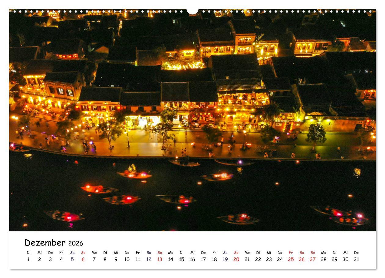 Beispielinhalt (Bild) Vietnam aus der Luft (hochwertiger Premium Wandkalender 2026 DIN A2 quer), Kunstdruck in Hochglanz
