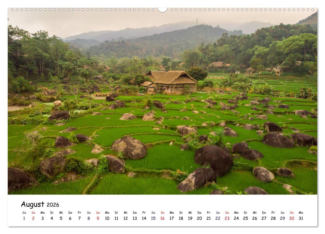 Beispielinhalt (Bild) Vietnam aus der Luft (hochwertiger Premium Wandkalender 2026 DIN A2 quer), Kunstdruck in Hochglanz