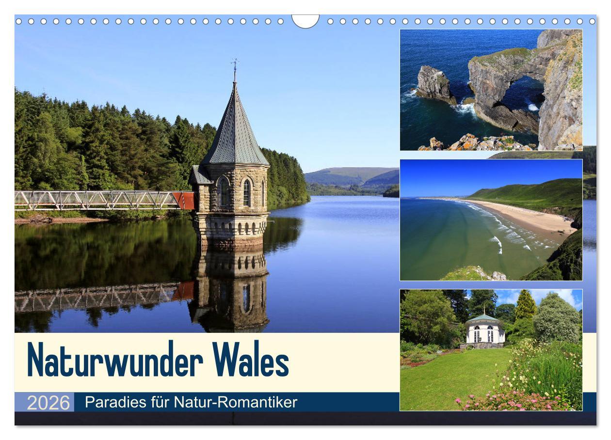 Vorderes Coverbild Naturwunder Wales (Wandkalender 2026 DIN A3 quer), CALVENDO Monatskalender