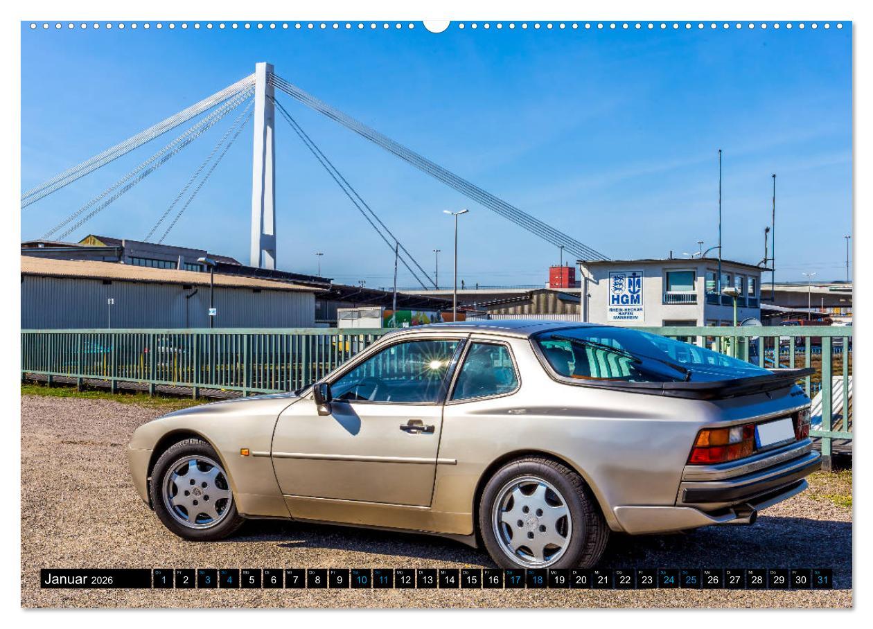 Beispielinhalt (Bild) Porsche 944 S2 (hochwertiger Premium Wandkalender 2026 DIN A2 quer), Kunstdruck in Hochglanz