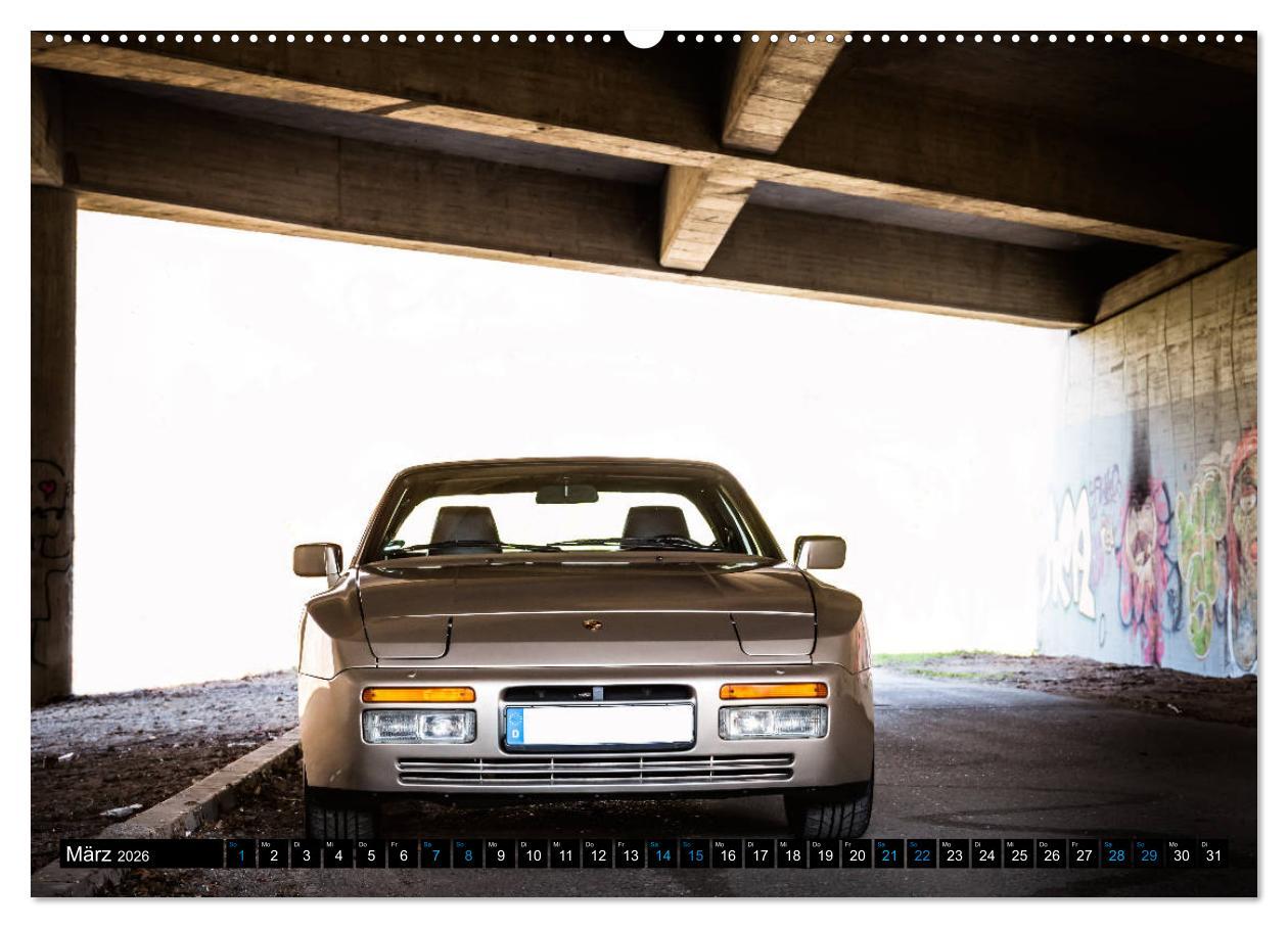 Beispielinhalt (Bild) Porsche 944 S2 (hochwertiger Premium Wandkalender 2026 DIN A2 quer), Kunstdruck in Hochglanz