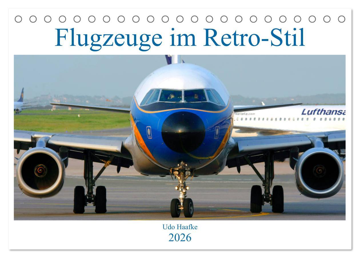 Vorderes Coverbild Flugzeuge im Retro-Stil (Tischkalender 2026 DIN A5 quer), CALVENDO Monatskalender