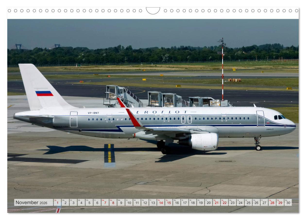 Beispielinhalt (Bild) Flugzeuge im Retro-Stil (Wandkalender 2026 DIN A3 quer), CALVENDO Monatskalender