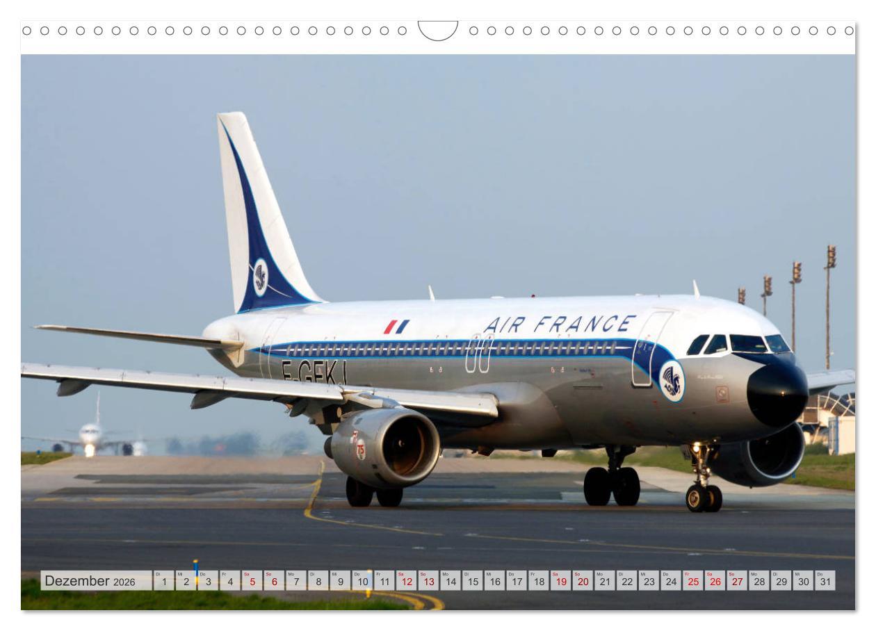 Beispielinhalt (Bild) Flugzeuge im Retro-Stil (Wandkalender 2026 DIN A3 quer), CALVENDO Monatskalender