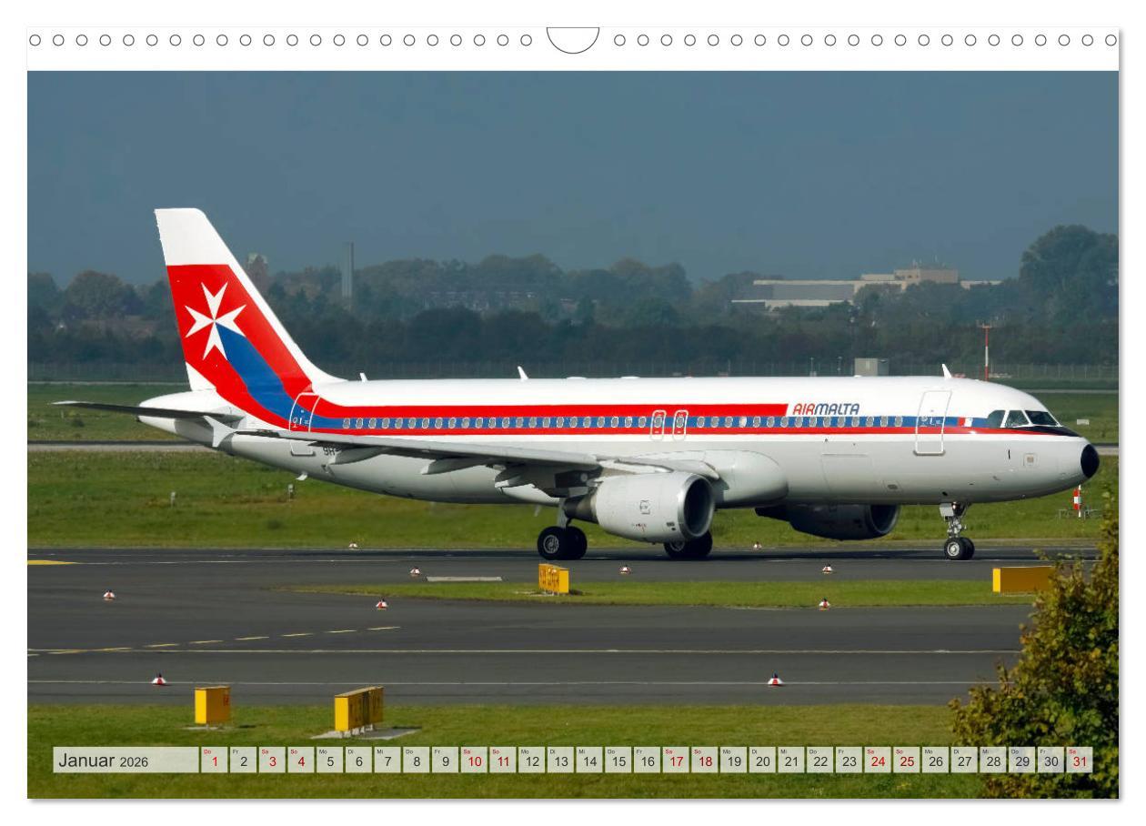 Beispielinhalt (Bild) Flugzeuge im Retro-Stil (Wandkalender 2026 DIN A3 quer), CALVENDO Monatskalender