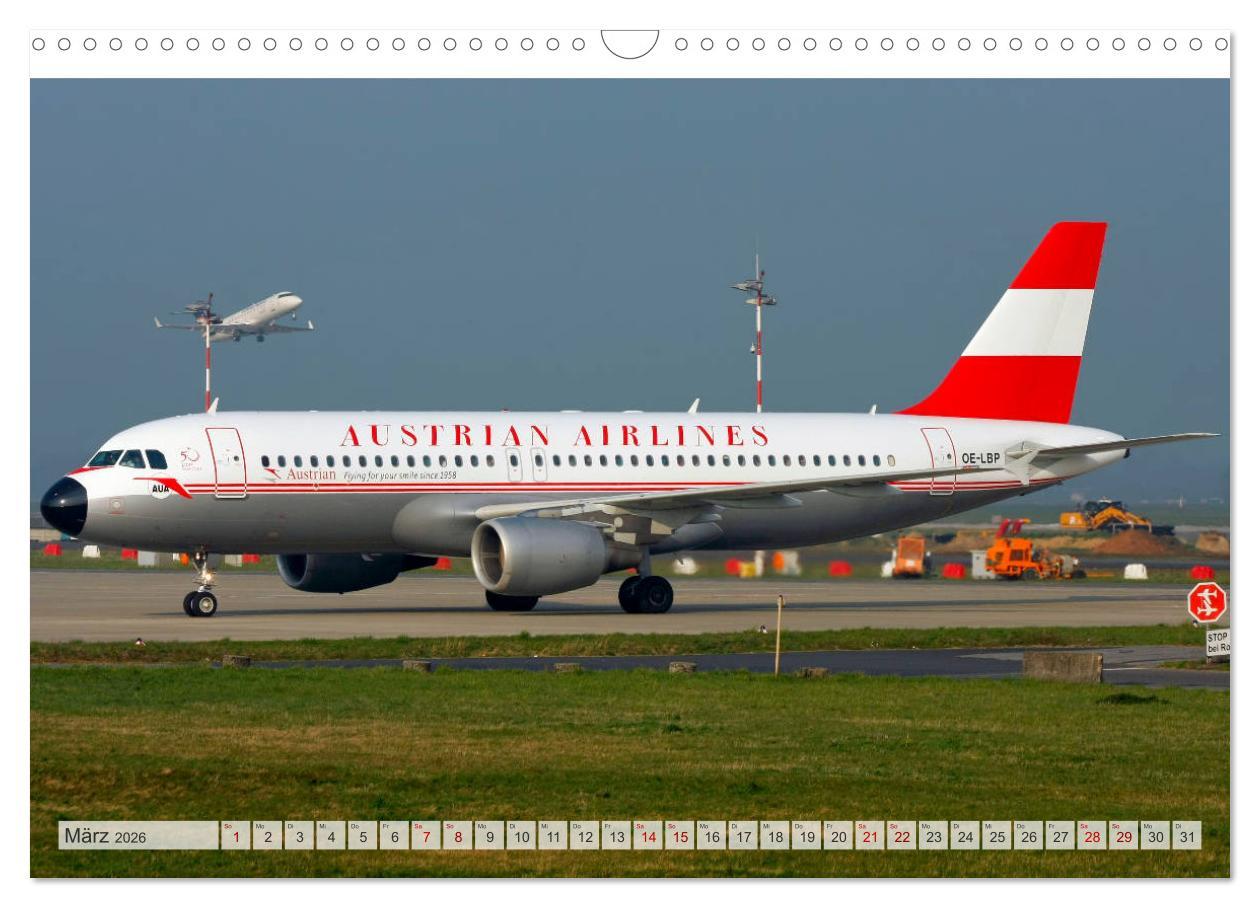 Beispielinhalt (Bild) Flugzeuge im Retro-Stil (Wandkalender 2026 DIN A3 quer), CALVENDO Monatskalender