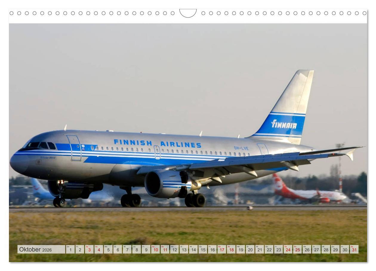 Beispielinhalt (Bild) Flugzeuge im Retro-Stil (Wandkalender 2026 DIN A3 quer), CALVENDO Monatskalender