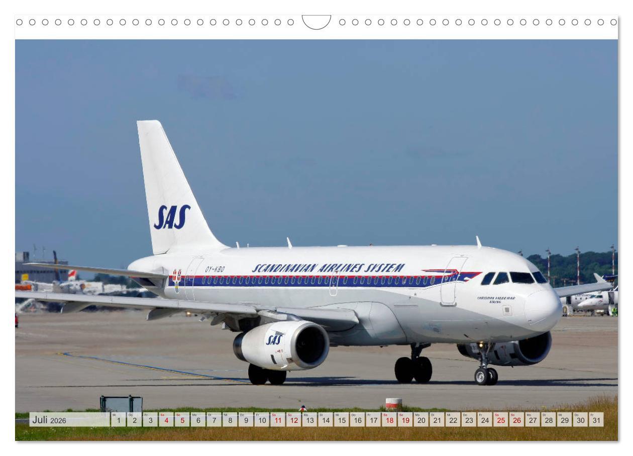 Beispielinhalt (Bild) Flugzeuge im Retro-Stil (Wandkalender 2026 DIN A3 quer), CALVENDO Monatskalender