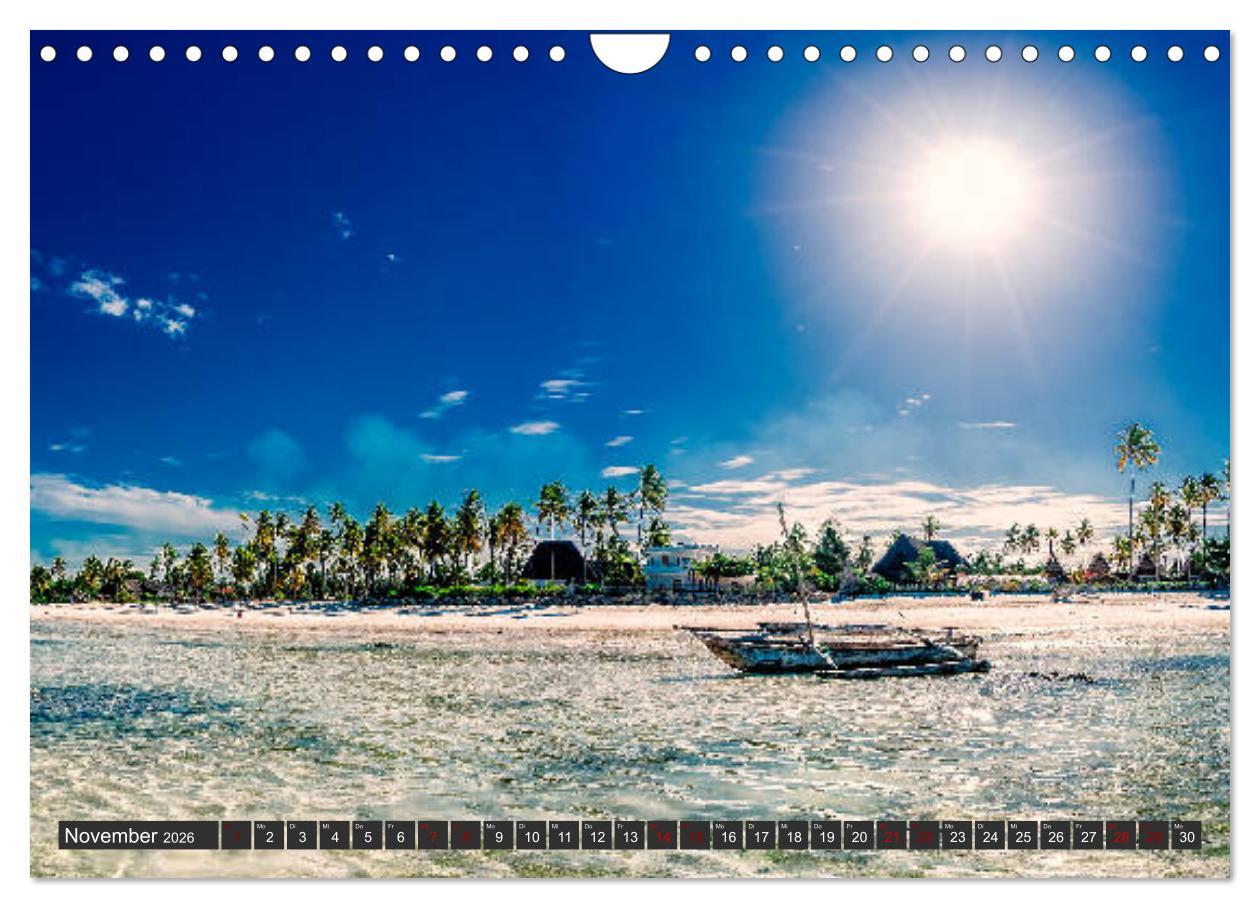 Beispielinhalt (Bild) Inselparadies Sansibar (Wandkalender 2026 DIN A4 quer), CALVENDO Monatskalender