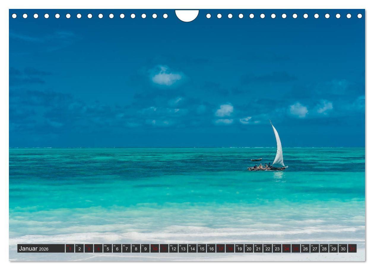 Beispielinhalt (Bild) Inselparadies Sansibar (Wandkalender 2026 DIN A4 quer), CALVENDO Monatskalender