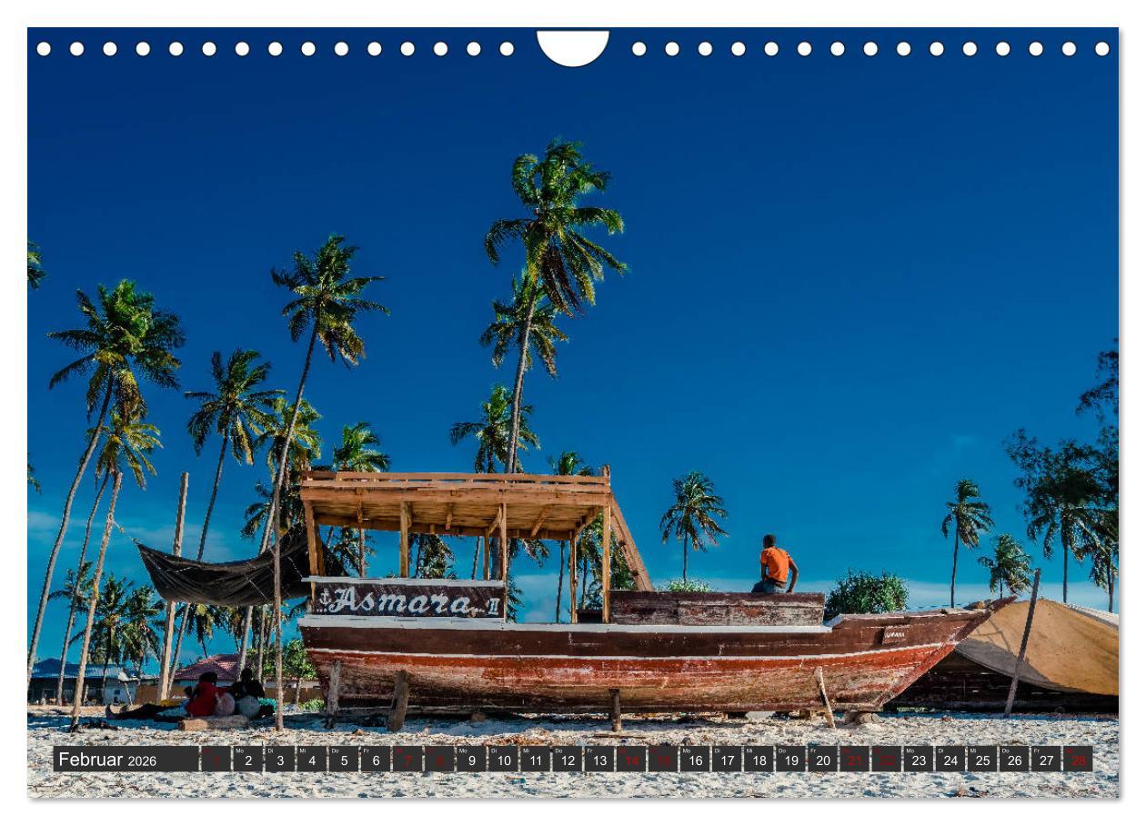 Beispielinhalt (Bild) Inselparadies Sansibar (Wandkalender 2026 DIN A4 quer), CALVENDO Monatskalender