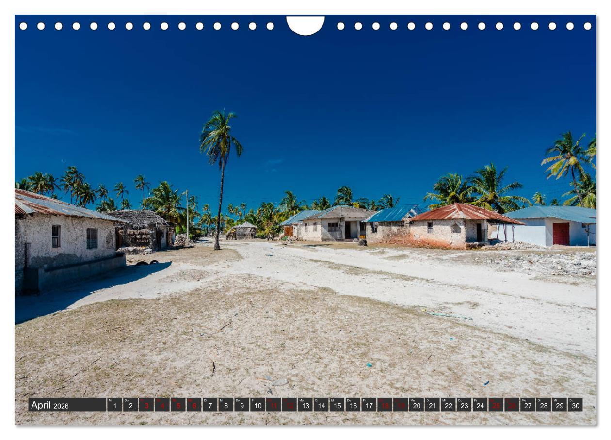Beispielinhalt (Bild) Inselparadies Sansibar (Wandkalender 2026 DIN A4 quer), CALVENDO Monatskalender
